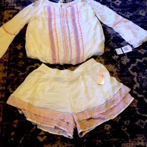 NWT GB girls top/short set XL